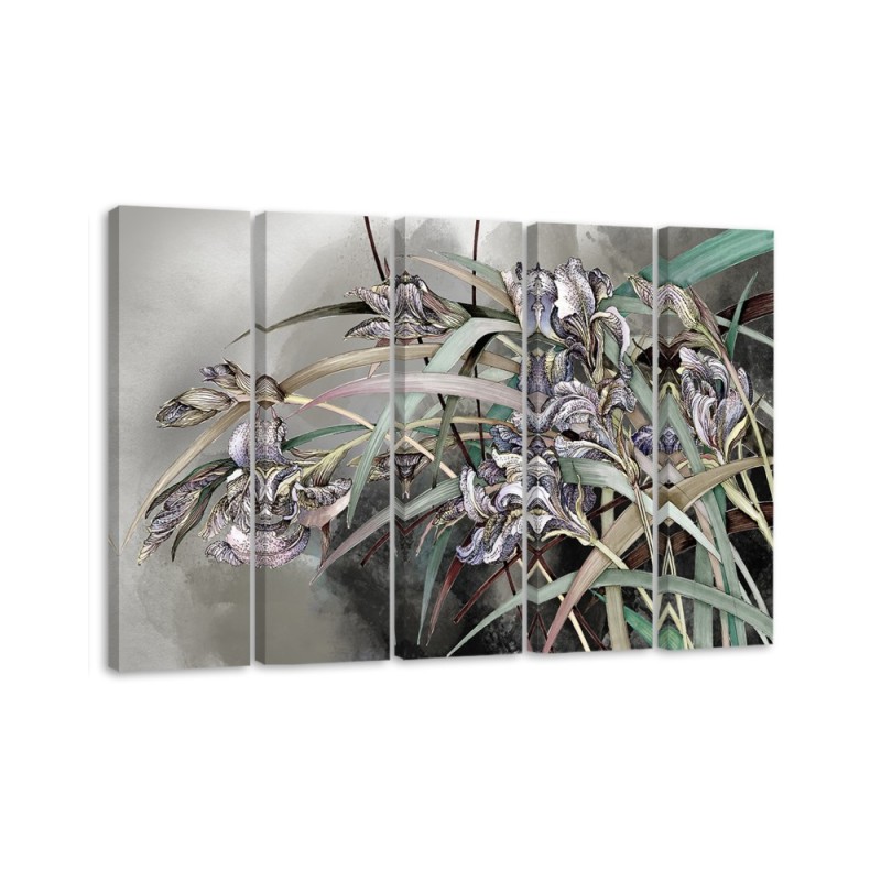 Leinwanddruck - Iris Blumen im Wind | Feeby