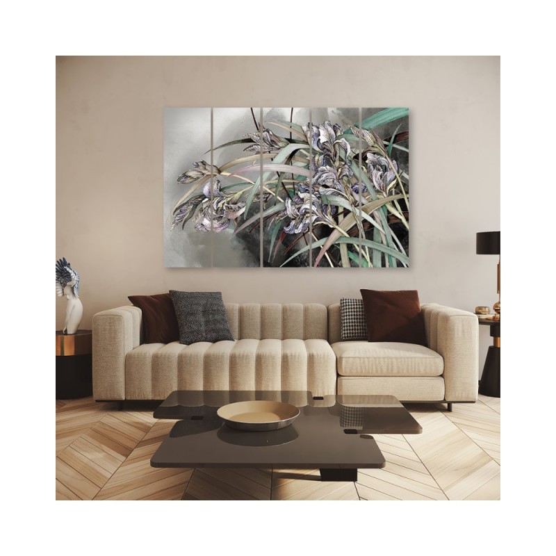 Leinwanddruck - Iris Blumen im Wind | Feeby