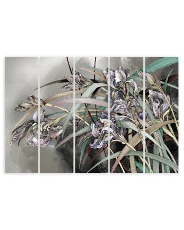 Leinwanddruck - Iris Blumen im Wind | Feeby