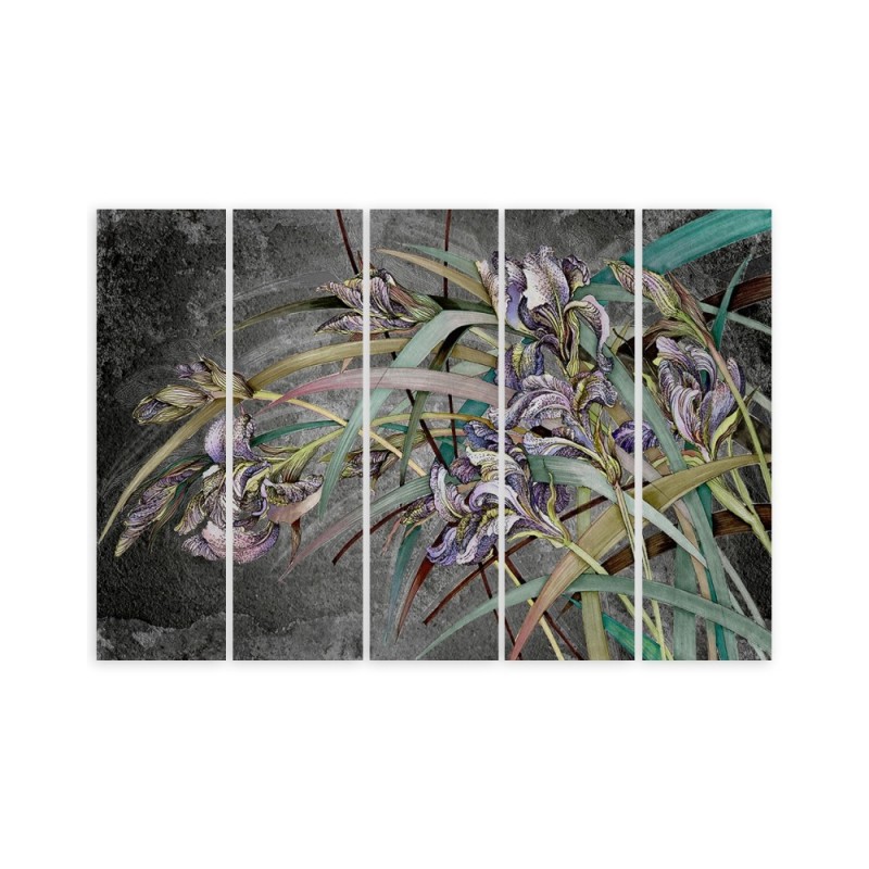 Leinwandbild - Iris Blumen im Wind | Feeby