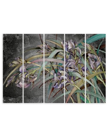 Leinwandbild - Iris Blumen im Wind | Feeby