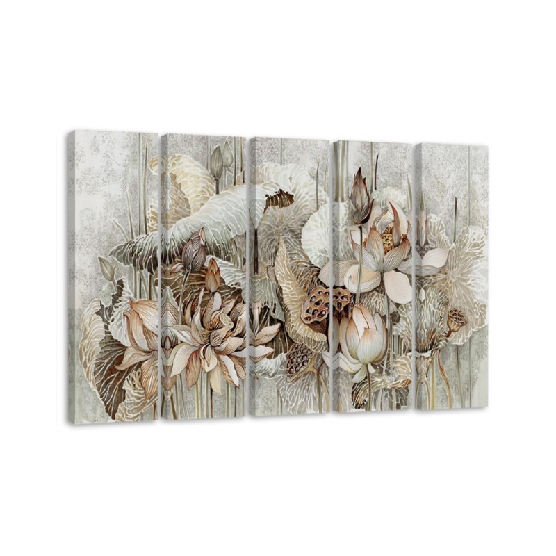 Dekoratives Leinwandbild - Saint Lotos Blumen | Feeby