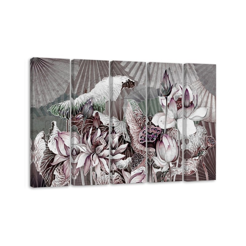 Leinwandbild - Heilige Lotos und Fanter | Feeby