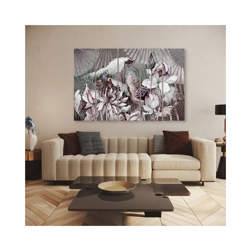 Leinwandbild - Heilige Lotos und Fanter | Feeby