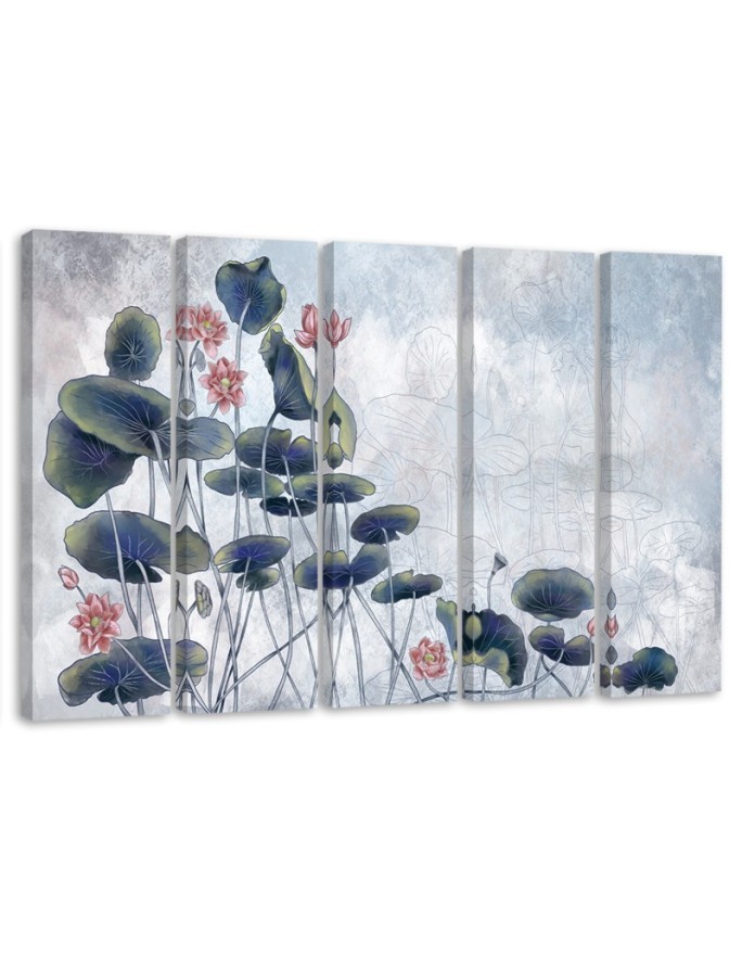 Bild auf Leinwand - Rote Wasserlilie | Feeby