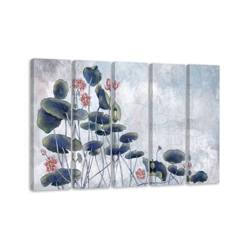 Bild auf Leinwand - Rote Wasserlilie | Feeby