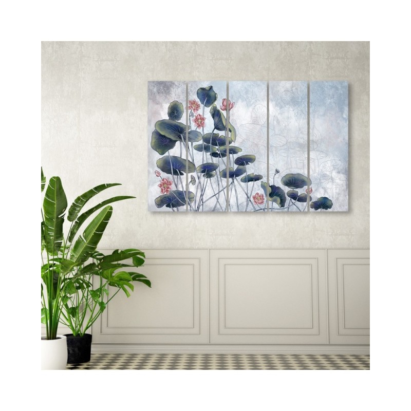 Bild auf Leinwand - Rote Wasserlilie | Feeby