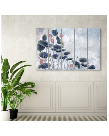 Bild auf Leinwand - Rote Wasserlilie | Feeby