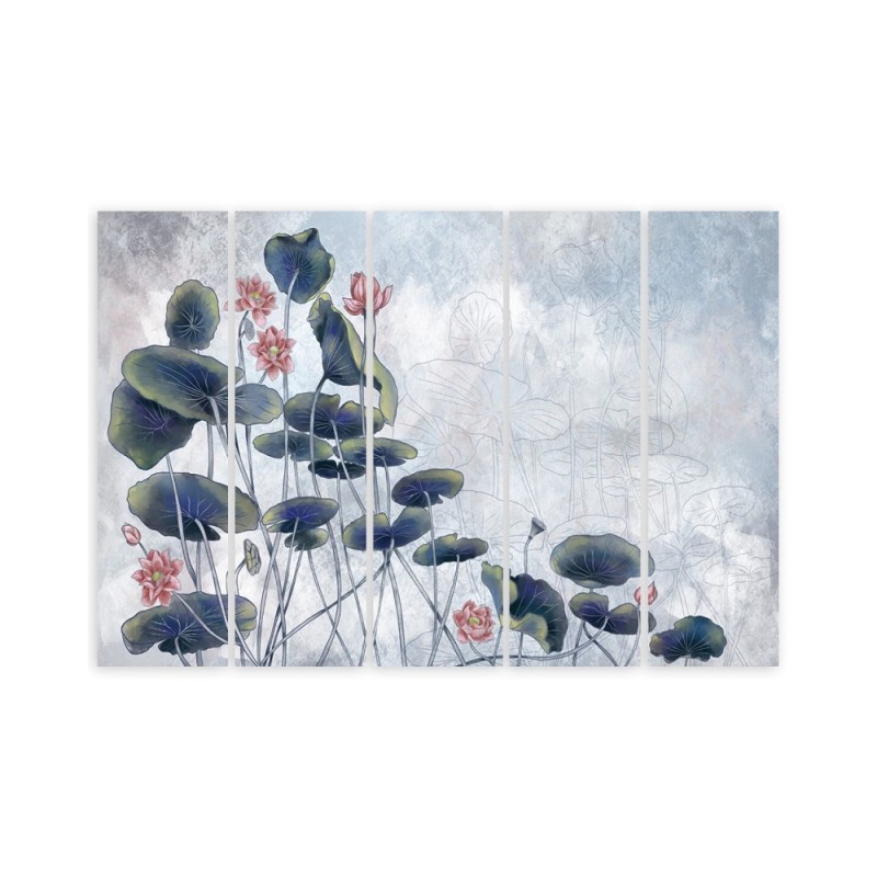 Bild auf Leinwand - Rote Wasserlilie | Feeby