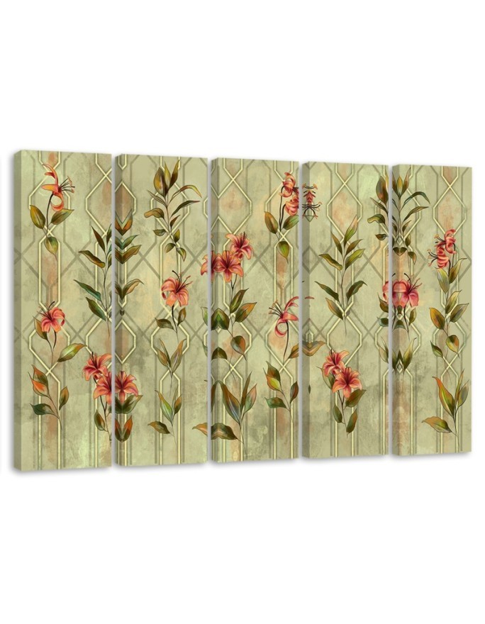 Leinwandbild modern - Lilia gelbe Blume | Feeby