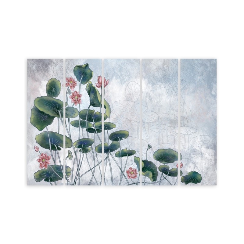 Leinwandbild - Rote Wasserlilie | Feeby