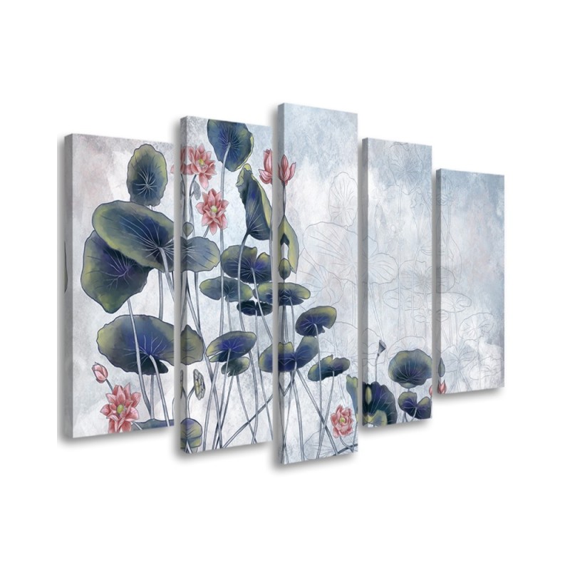 Leinwandbild - Rote Wasserlilie | Feeby