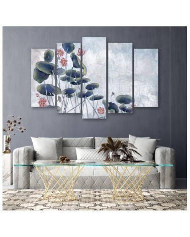 Leinwandbild - Rote Wasserlilie | Feeby