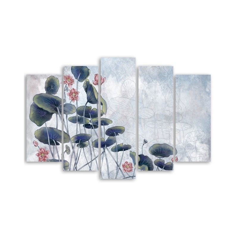 Leinwandbild - Rote Wasserlilie | Feeby