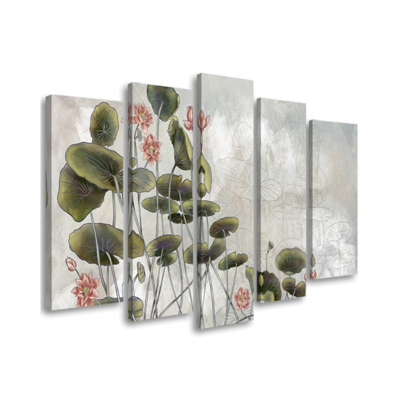 Modernes Wandbild - Rote Wasserlilie | Feeby