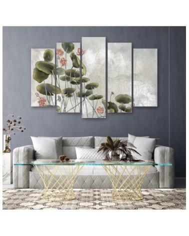 Modernes Wandbild - Rote Wasserlilie | Feeby