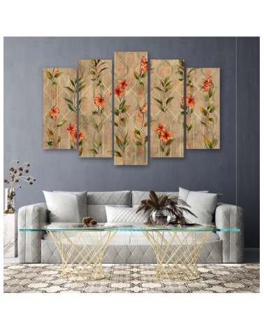 Wandbild für Wohnzimmer - Lilia gelbe Blume | Feeby