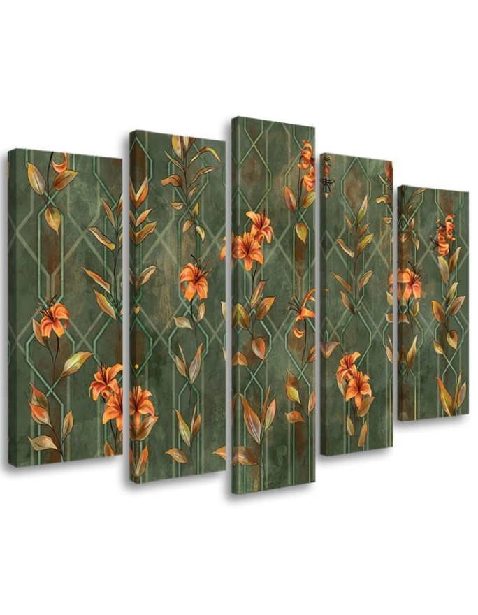 Leinwandbild - Lilia gelbe Blume | Feeby