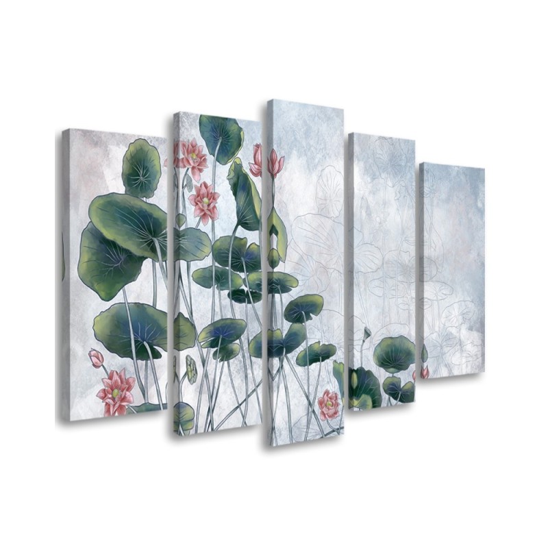 Bild auf Leinwand - Rote Wasserlilie | Feeby