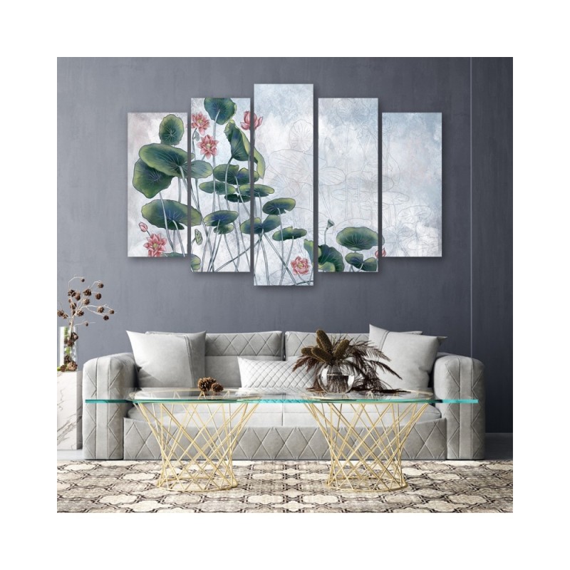 Bild auf Leinwand - Rote Wasserlilie | Feeby