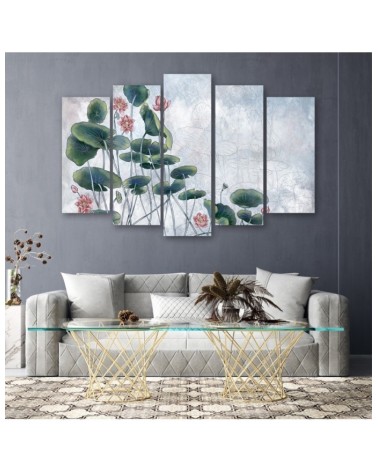 Bild auf Leinwand - Rote Wasserlilie | Feeby