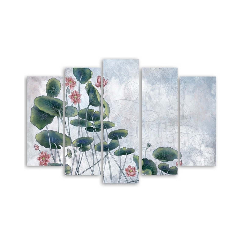 Bild auf Leinwand - Rote Wasserlilie | Feeby