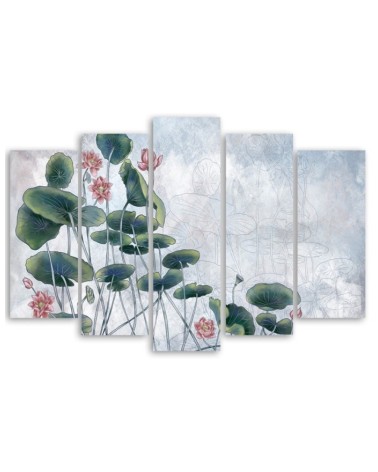 Bild auf Leinwand - Rote Wasserlilie | Feeby