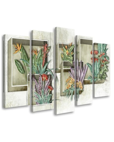 3-piece painting for bedroom - Flower decoration | FEEBY