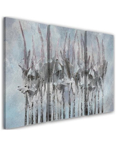 Plants Flowers Abstract - Modern 3-part painting | FEEBY