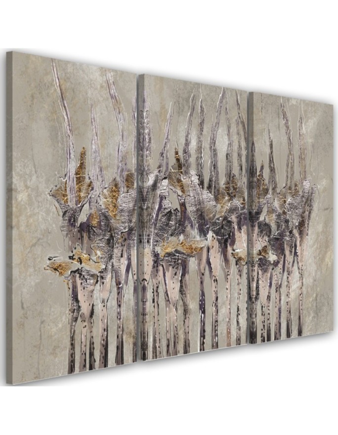 Plants Wildflowers - Triptych canvas painting | FEEBY