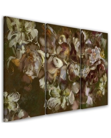 Iris flower - Triptych canvas painting | FEEBY
