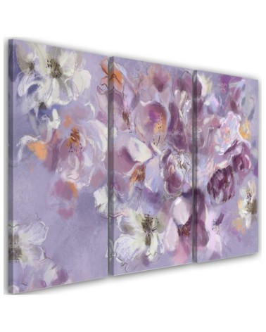 Iris flower - Triptych canvas painting | FEEBY