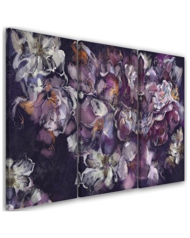 Iris flower - Triptych canvas painting | FEEBY