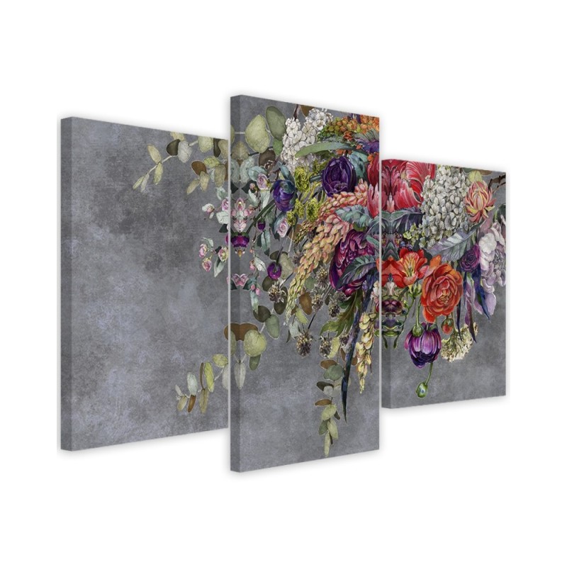 3-part picture for bedroom - Bouquet of flowers | FEEBY