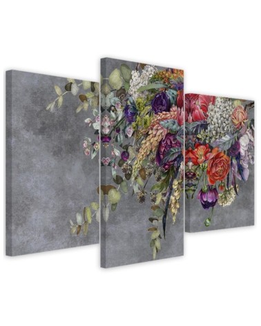 3-part picture for bedroom - Bouquet of flowers | FEEBY