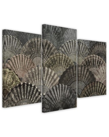 3-part Canvas painting for bedroom - Luxury fans | FEEBY
