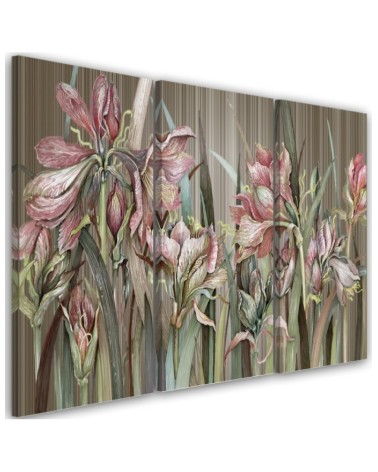 Irises flowers - 3 part canvas painting | FEEBY