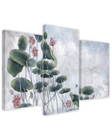Room Wall art decoration - Red water lily | FEEBY
