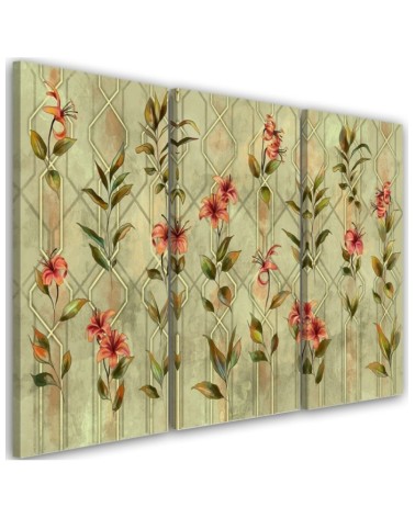 Yellow flower lily - Modern Canvas painting for the bedroom | FEEBY