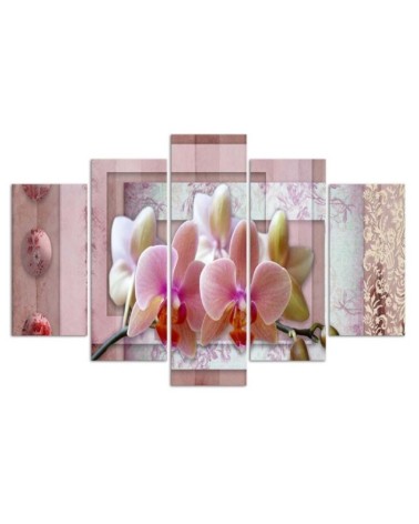Leinwandbild - Rosa Blume Orchidee | Feeby