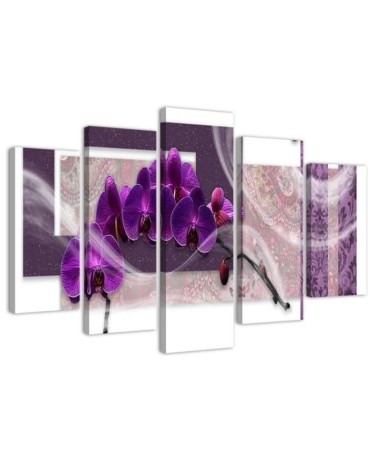 Purple orchid - Canvas print with flowers | FEEBY