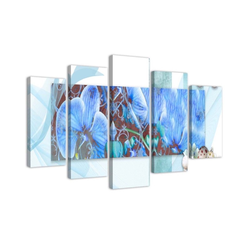 Bild auf Leinwand - Orchidee Blau | Feeby