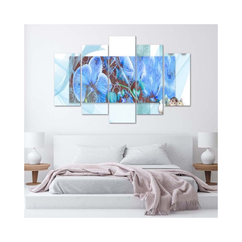 Bild auf Leinwand - Orchidee Blau | Feeby