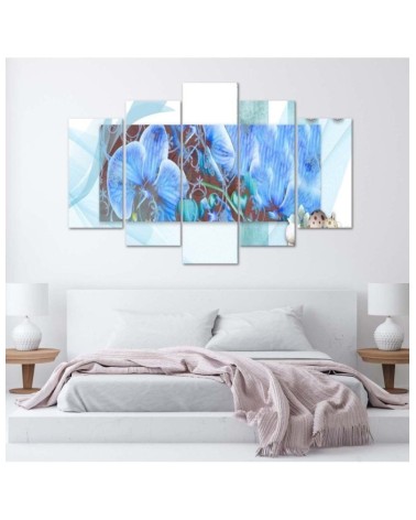 Bild auf Leinwand - Orchidee Blau | Feeby