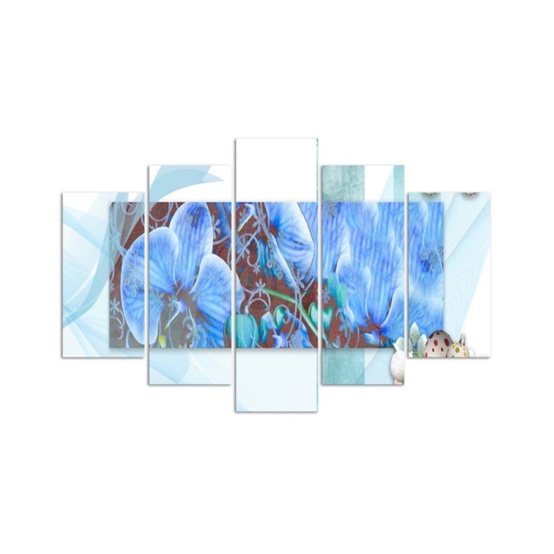 Bild auf Leinwand - Orchidee Blau | Feeby