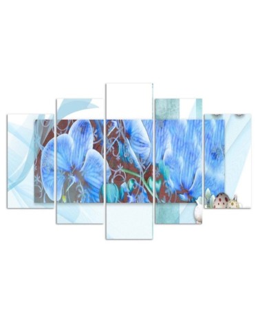 Bild auf Leinwand - Orchidee Blau | Feeby