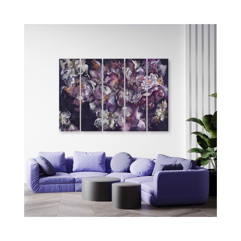 Wandbild für Wohnzimmer - Iris Blume | Feeby