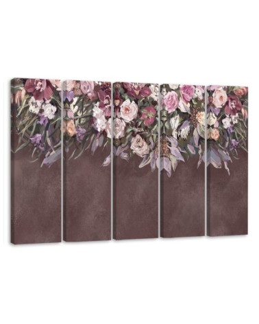 Modern painting for bedroom - Colourful hanging flowers | FEEBY