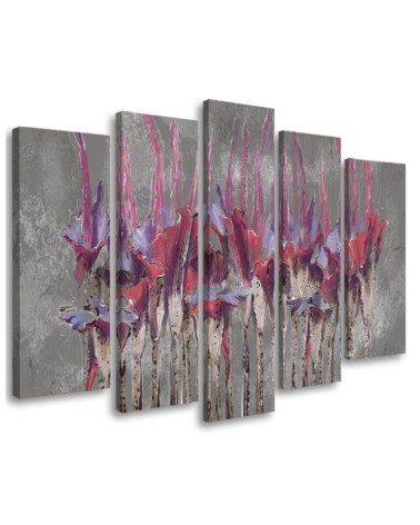 Modern paintings on canvas - Painted flowers plants | FEEBY