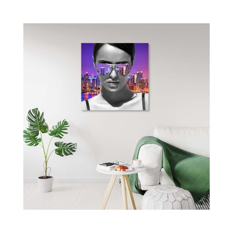 Leinwandbild modern - Pop Art Frau in New York | Feeby